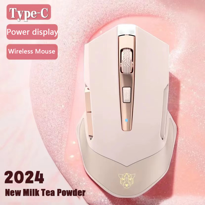 2024ใหม่เมาส์ไร้สาย2.4G ชนิด C - Pc Gaming Pink บทวิจารณ์และราคา