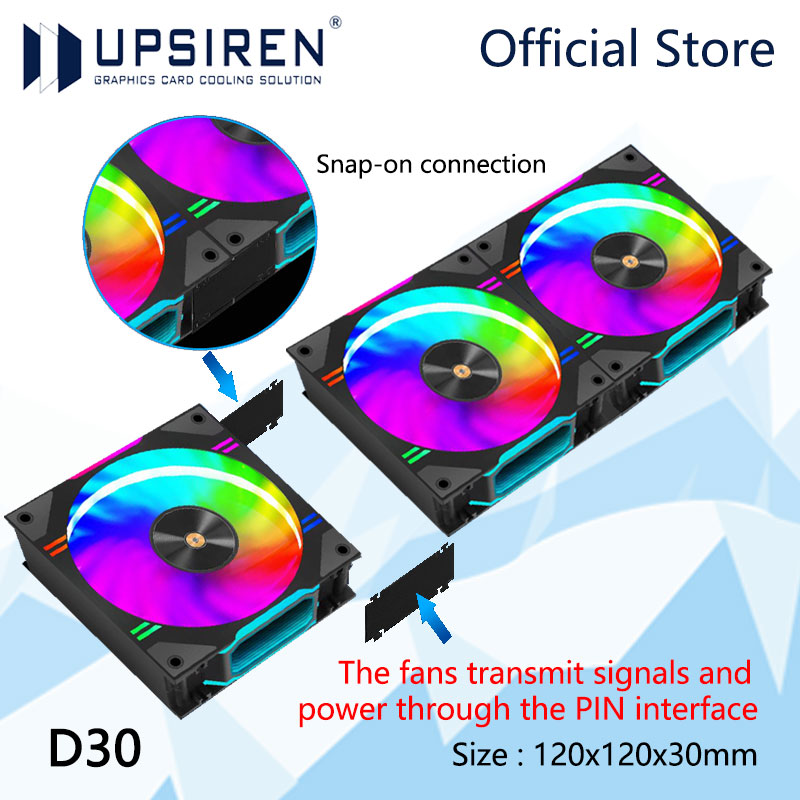 UPSIREN D30 120X120X30 มม.กรณี - Pc Water Cooling บทวิจารณ์และราคา