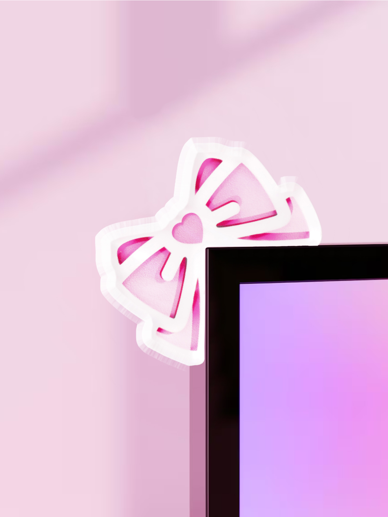 โบว์ตกแต่งจอคอมพิวเตอร์สุดน่าร - Pc Gaming Pink บทวิจารณ์และราคา