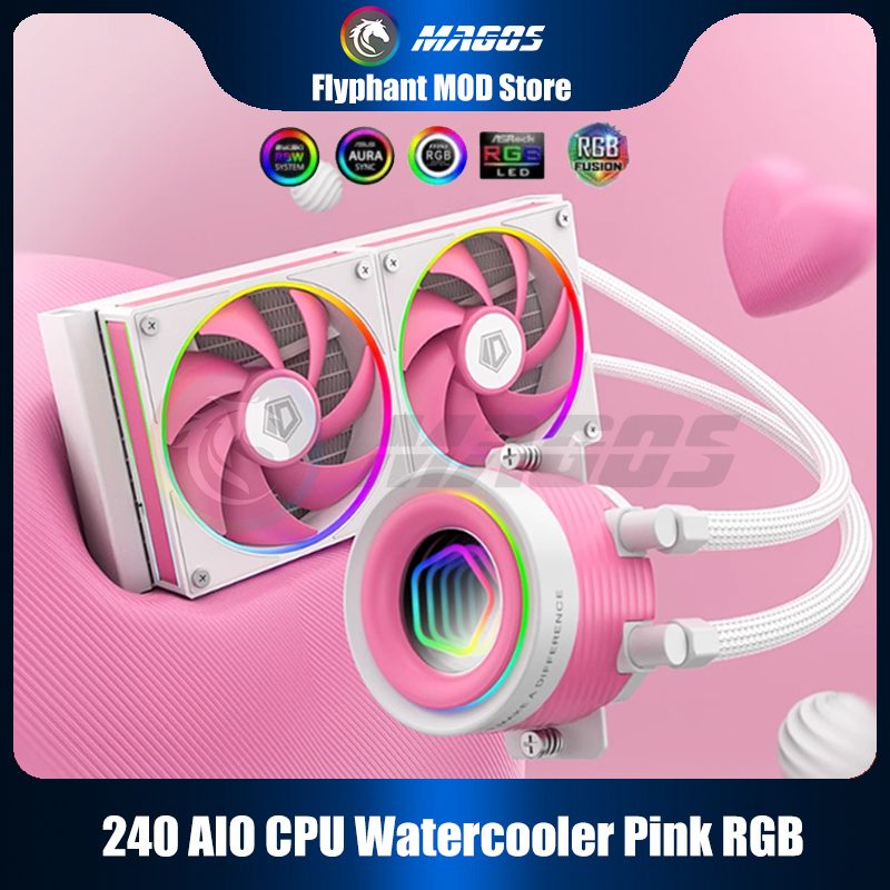 240 AIO CPU Watercooler สีชมพู - Pc Water Cooling บทวิจารณ์และราคา